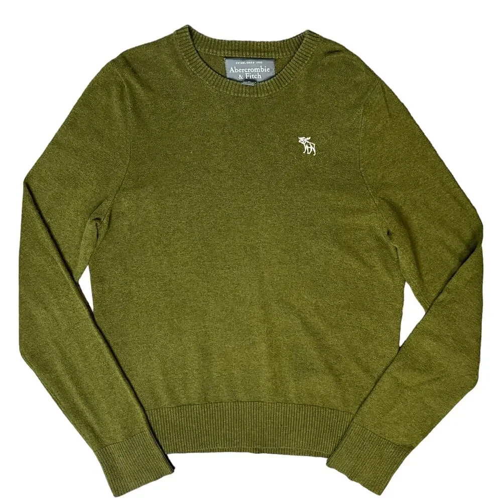Abercrombie 00s Men’s Green Crew Neck Sweater Size Large